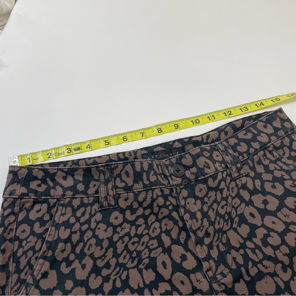 Sanctuary Brown Leopard Cropped Pant Size 27 - Picture 12 of 13